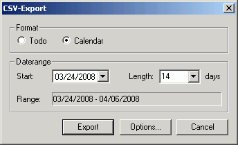 CSV export