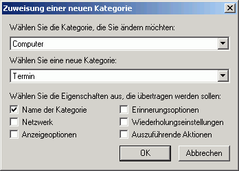 Neuzuweisung einer Kategorie