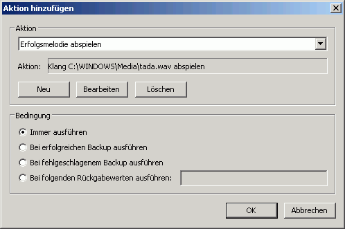 Bedingte Aktion hinzufgen