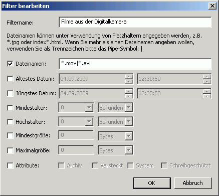 Neuer Filter